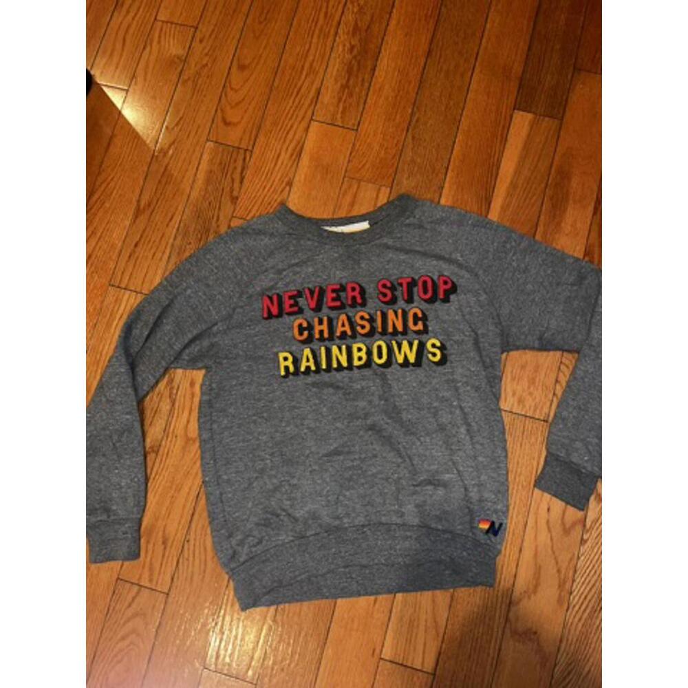 never stop chasing rainbows crewneck